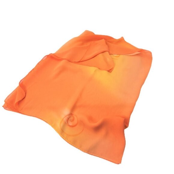 BRIGHT Orange Ombre Gradating Color Rectangular Scarf - Picture 3 of 5